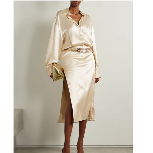 The Attico Sexy Sophistication Midi Dress with Slit - Picture 2 of 4